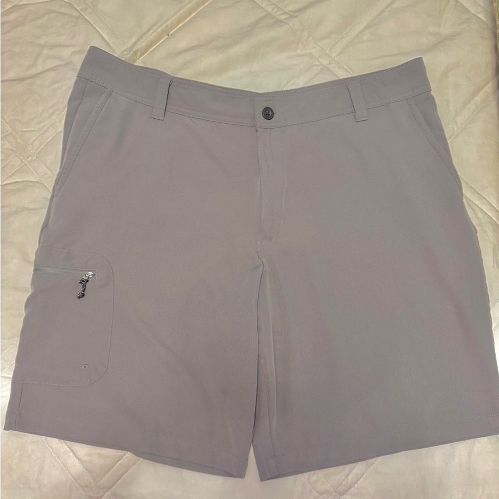 Magellan Outdoors Light Gray Flat Front Shorts